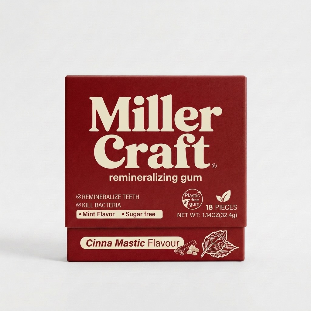 Miller Craft Remineralizing Gum – Cinna Mastic Flavour - 🌿 PRE-ORDER — Ships in 6-8 weeks. Lock in your price today.